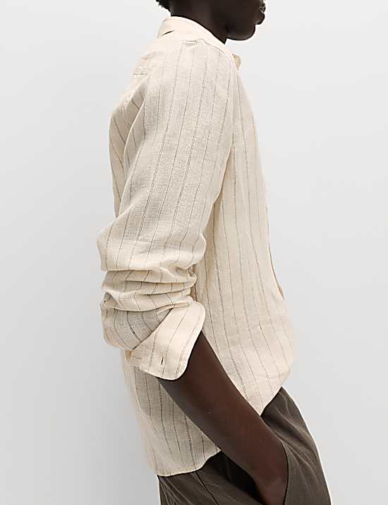 Tailored Striped Longline Waistcoat