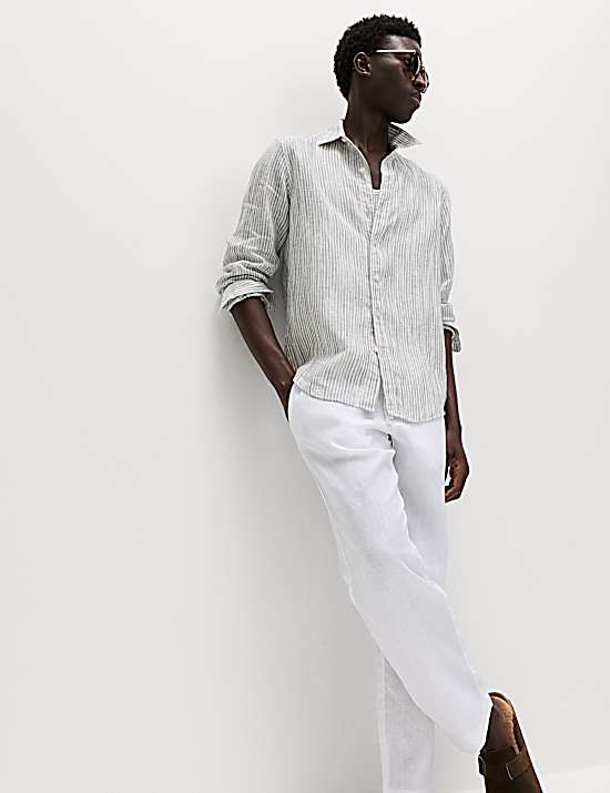 Tailored Striped Longline Waistcoat