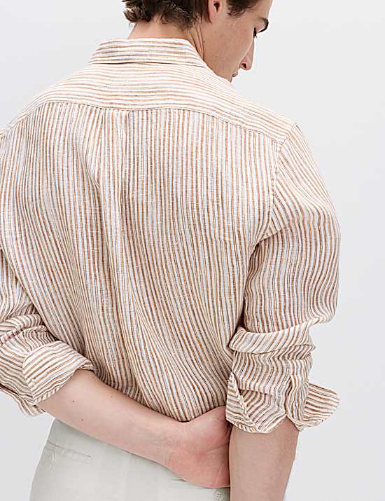 Tailored Striped Longline Waistcoat