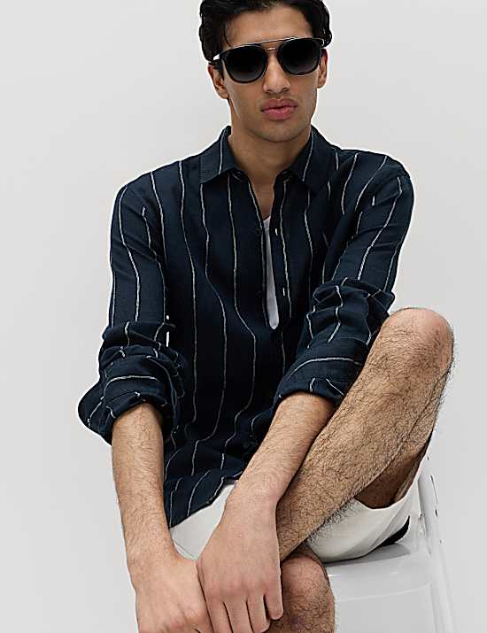 Tailored Striped Longline Waistcoat