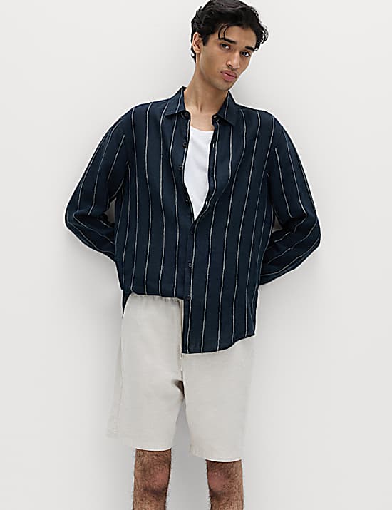 Tailored Striped Longline Waistcoat