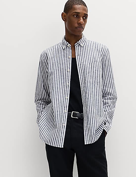 Tailored Striped Longline Waistcoat