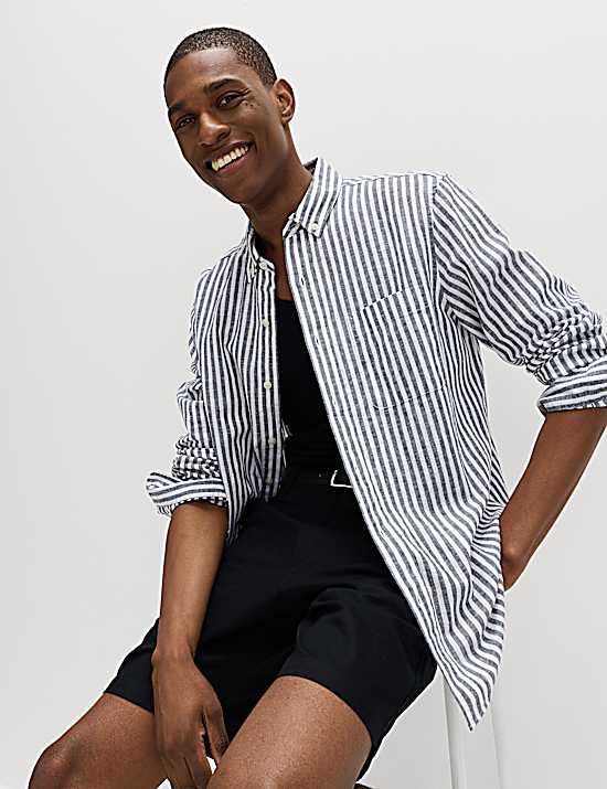 Tailored Striped Longline Waistcoat