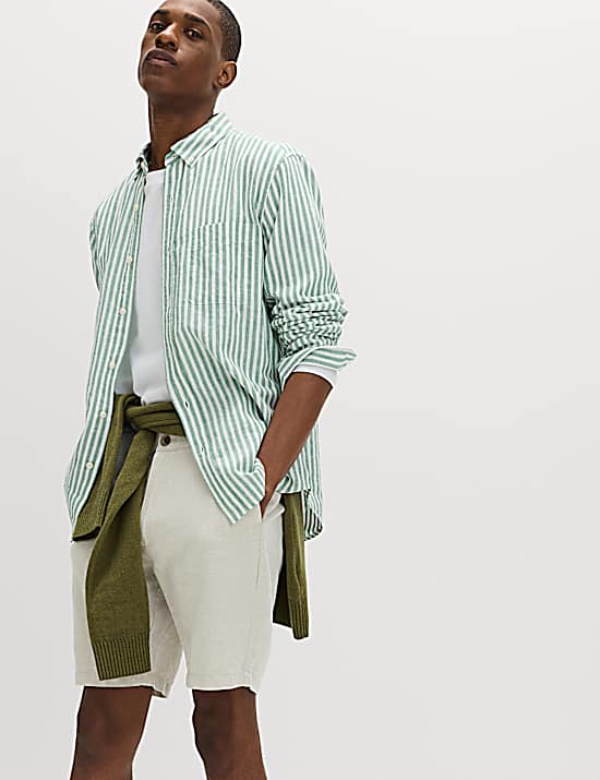 Tailored Striped Longline Waistcoat