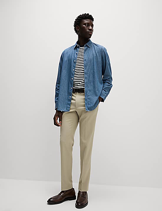 Tailored Striped Longline Waistcoat