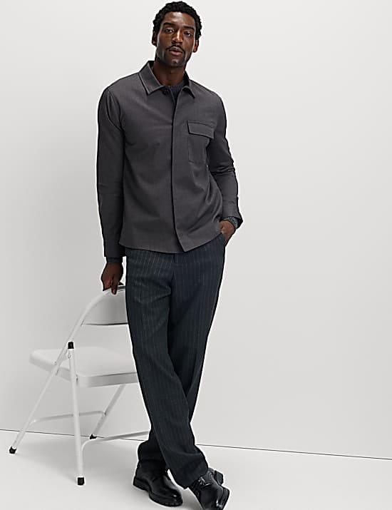 Tailored Striped Longline Waistcoat