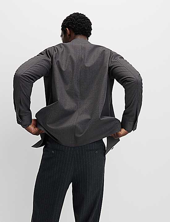 Tailored Striped Longline Waistcoat