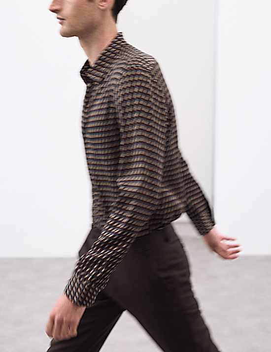 Tailored Striped Longline Waistcoat