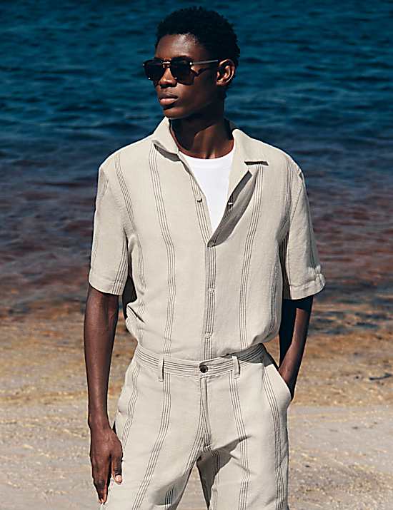 Tailored Striped Longline Waistcoat