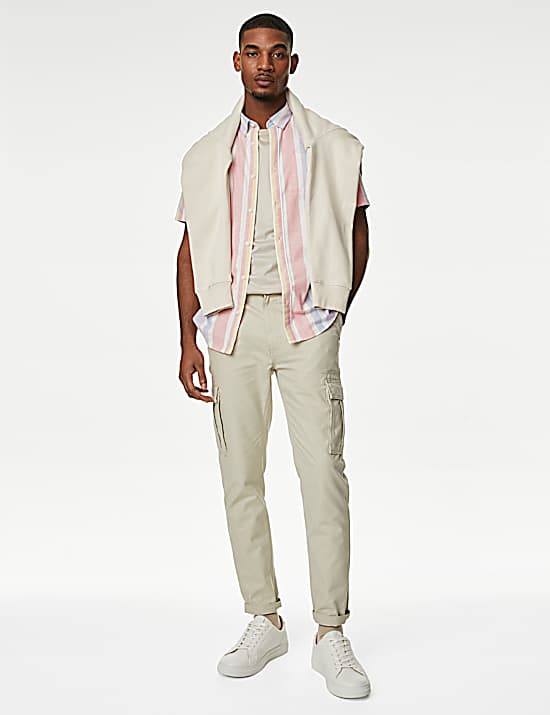 Tailored Striped Longline Waistcoat