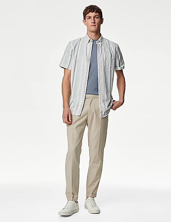 Tailored Striped Longline Waistcoat