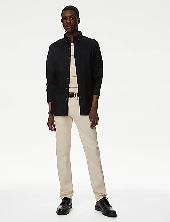 Tailored Striped Longline Waistcoat