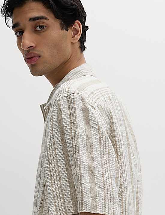 Tailored Striped Longline Waistcoat