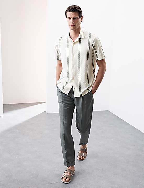 Tailored Striped Longline Waistcoat