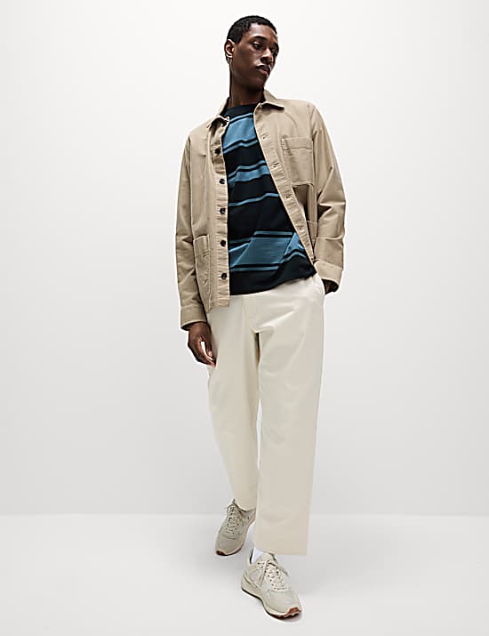 Tailored Striped Longline Waistcoat