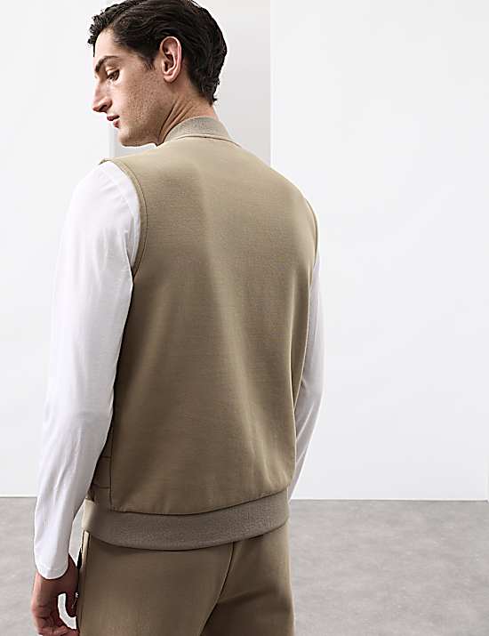 Tailored Striped Longline Waistcoat