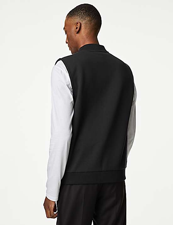 Tailored Striped Longline Waistcoat