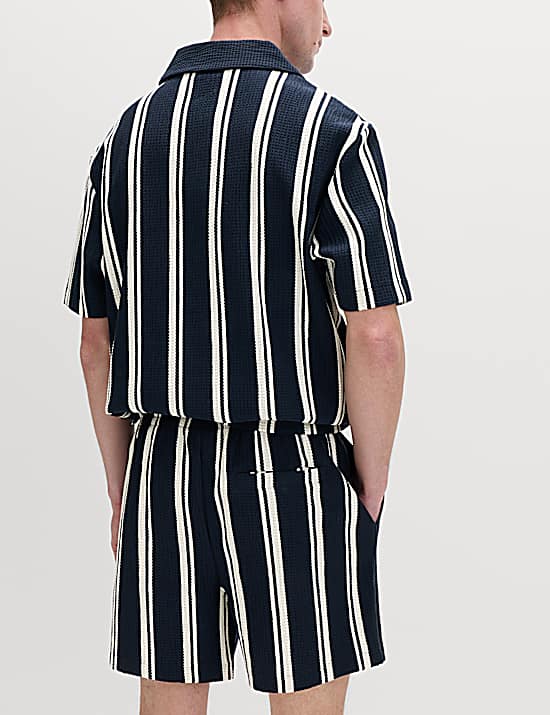 Tailored Striped Longline Waistcoat