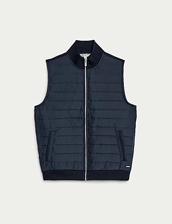 Tailored Striped Longline Waistcoat