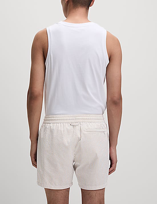Tailored Striped Longline Waistcoat