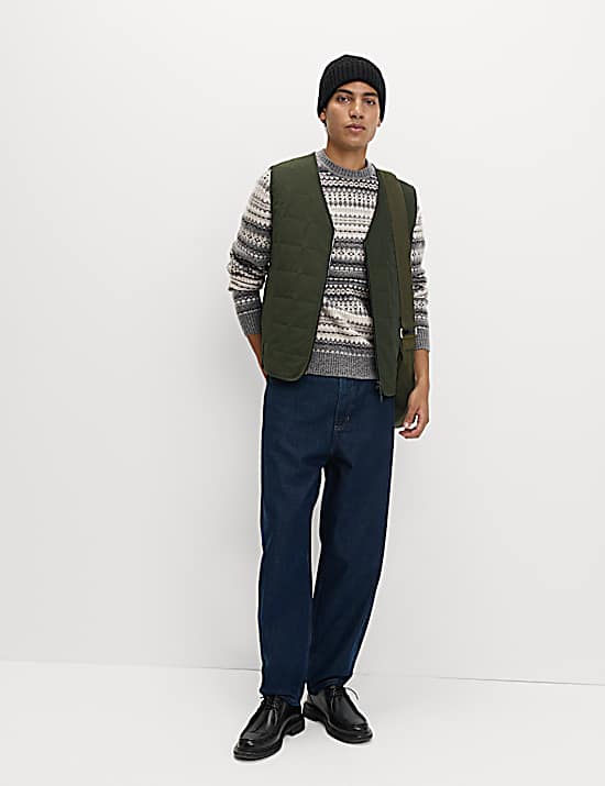 Tailored Striped Longline Waistcoat