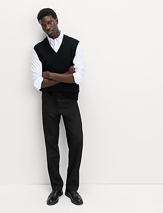 Tailored Striped Longline Waistcoat