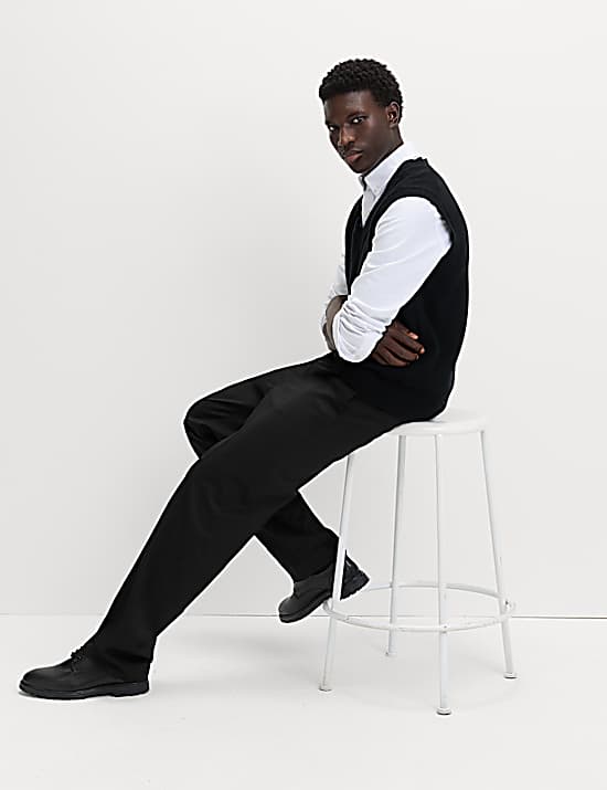 Tailored Striped Longline Waistcoat