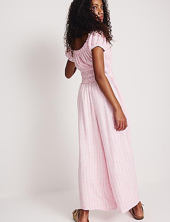 Tailored Striped Longline Waistcoat