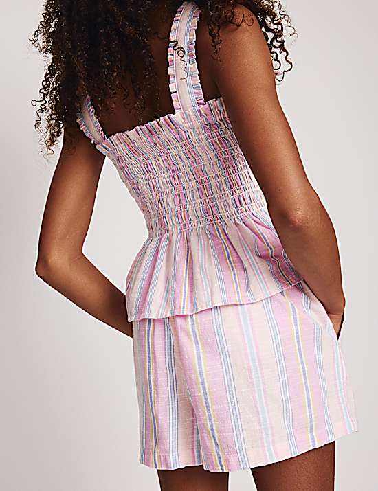 Tailored Striped Longline Waistcoat