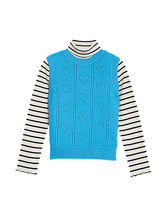 Tailored Striped Longline Waistcoat