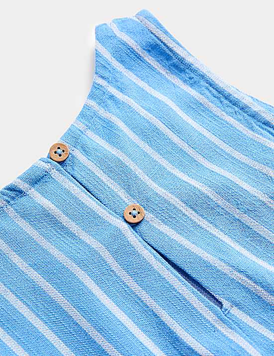 Tailored Striped Longline Waistcoat