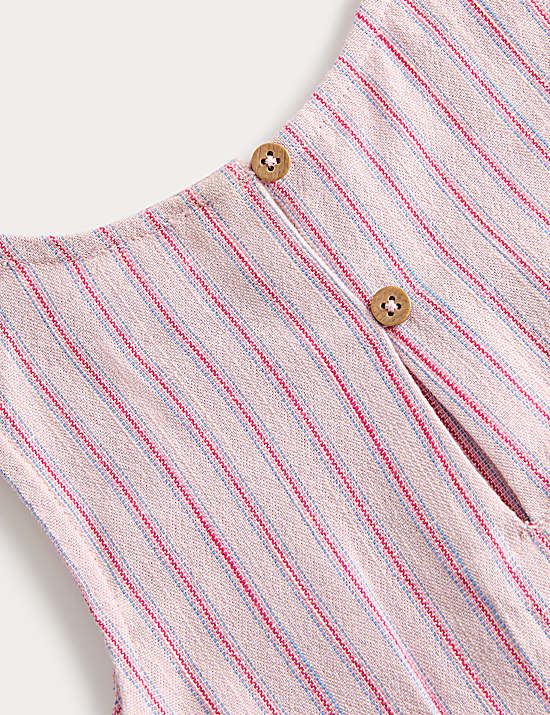 Tailored Striped Longline Waistcoat