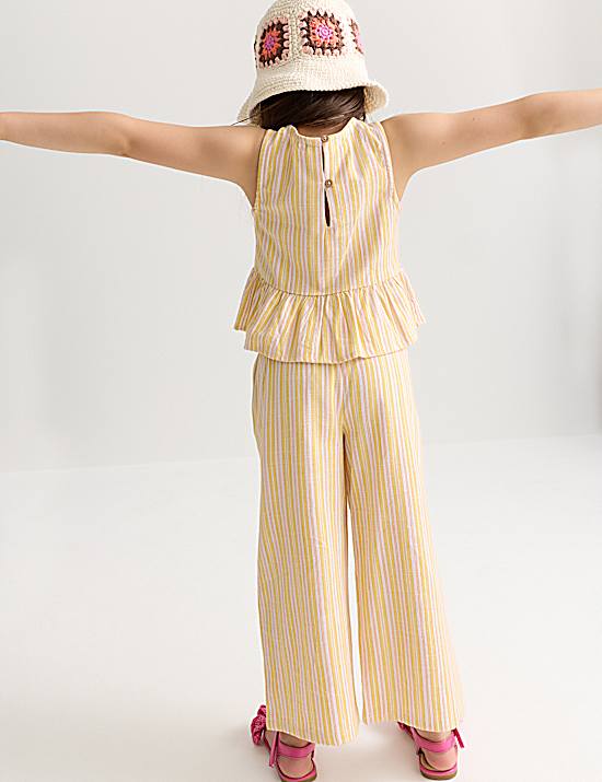 Tailored Striped Longline Waistcoat