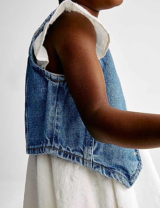 Tailored Striped Longline Waistcoat