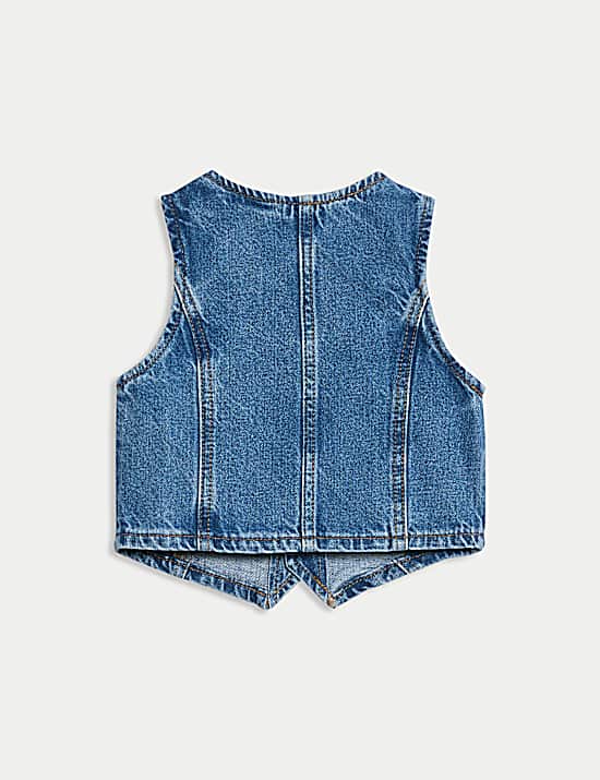 Tailored Striped Longline Waistcoat