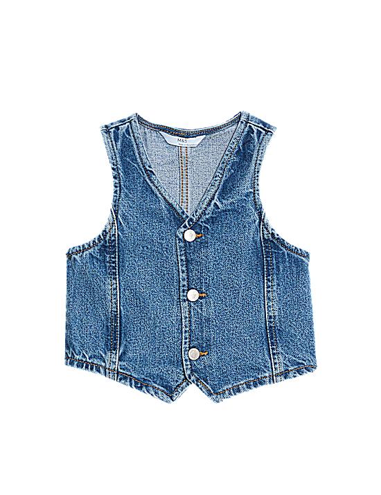 Tailored Striped Longline Waistcoat