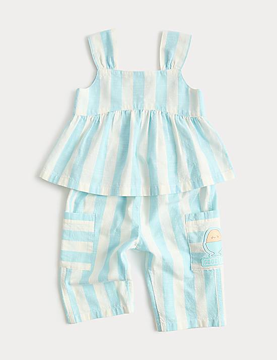Tailored Striped Longline Waistcoat