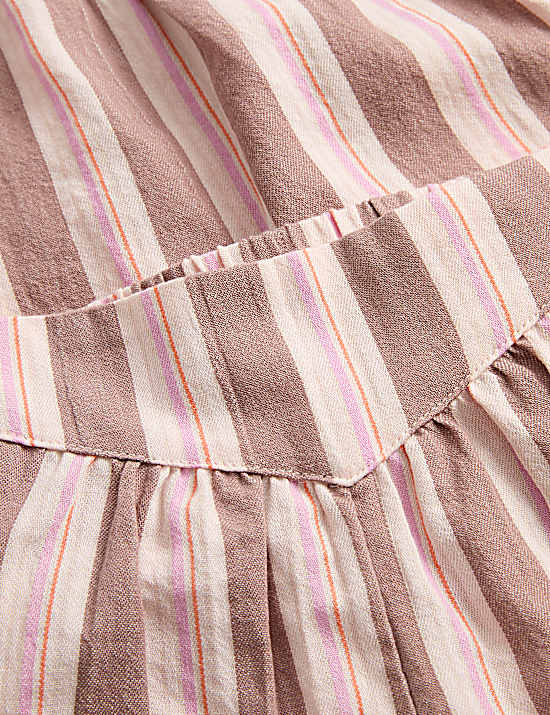 Tailored Striped Longline Waistcoat