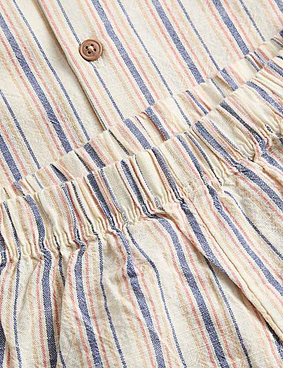 Tailored Striped Longline Waistcoat
