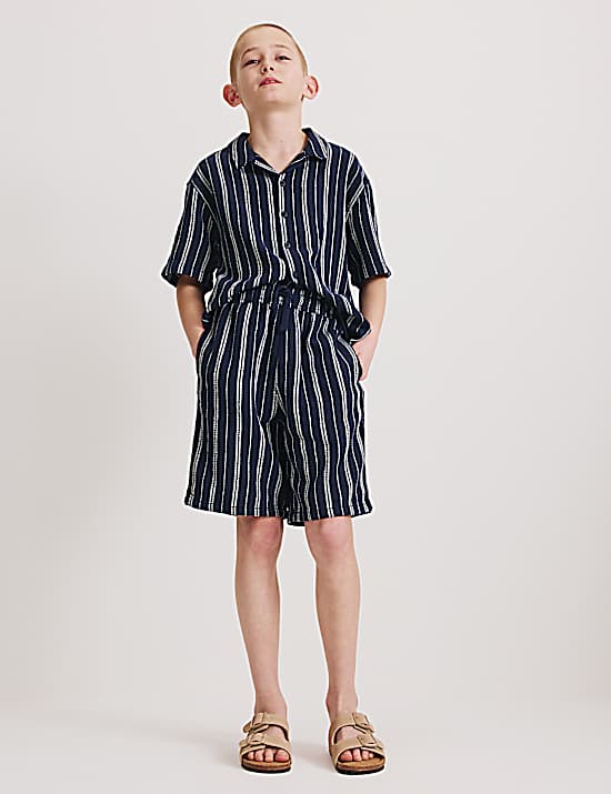 Tailored Striped Longline Waistcoat
