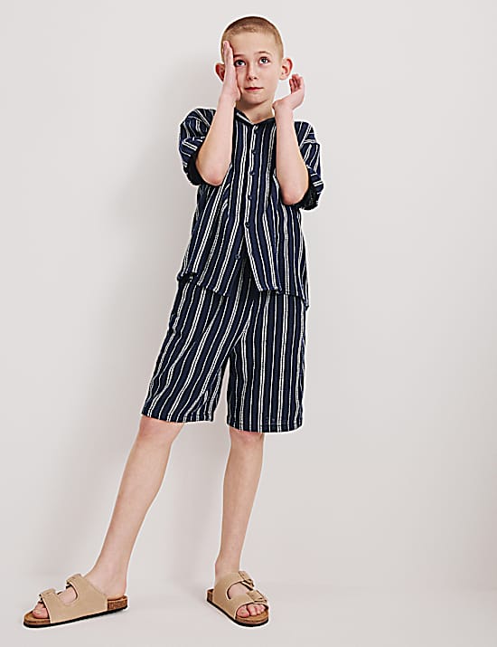 Tailored Striped Longline Waistcoat
