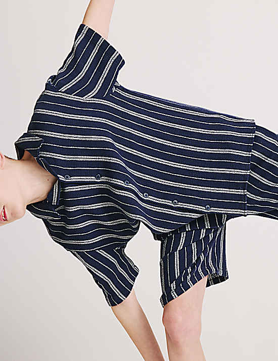 Tailored Striped Longline Waistcoat