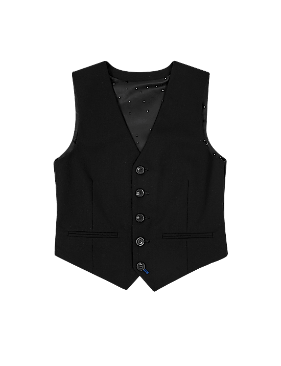 Tailored Striped Longline Waistcoat