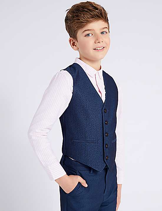 Tailored Striped Longline Waistcoat