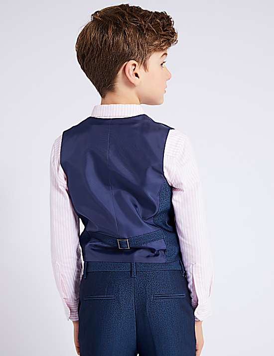 Tailored Striped Longline Waistcoat