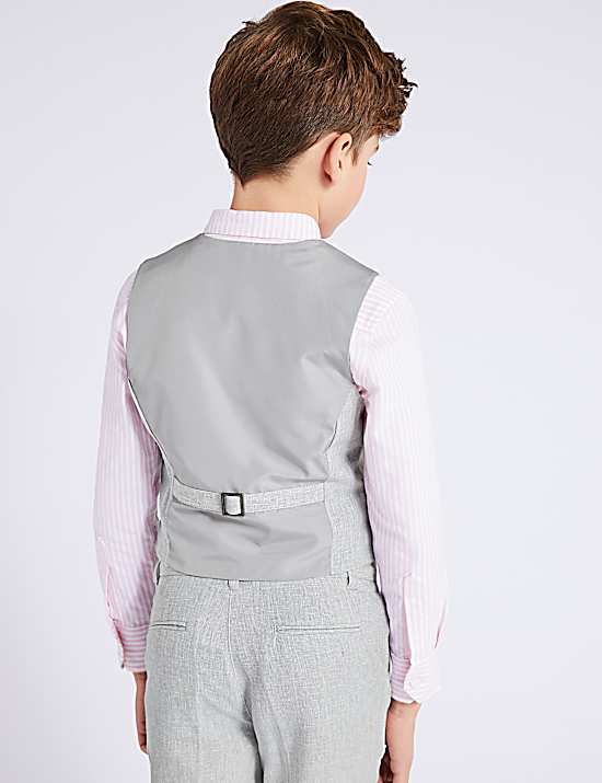 Tailored Striped Longline Waistcoat