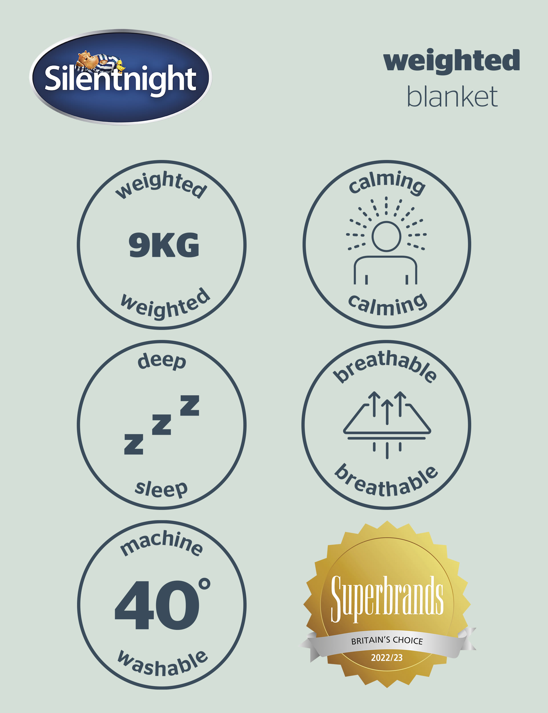 Wellbeing 9kg Weighted Blanket Silentnight M&S