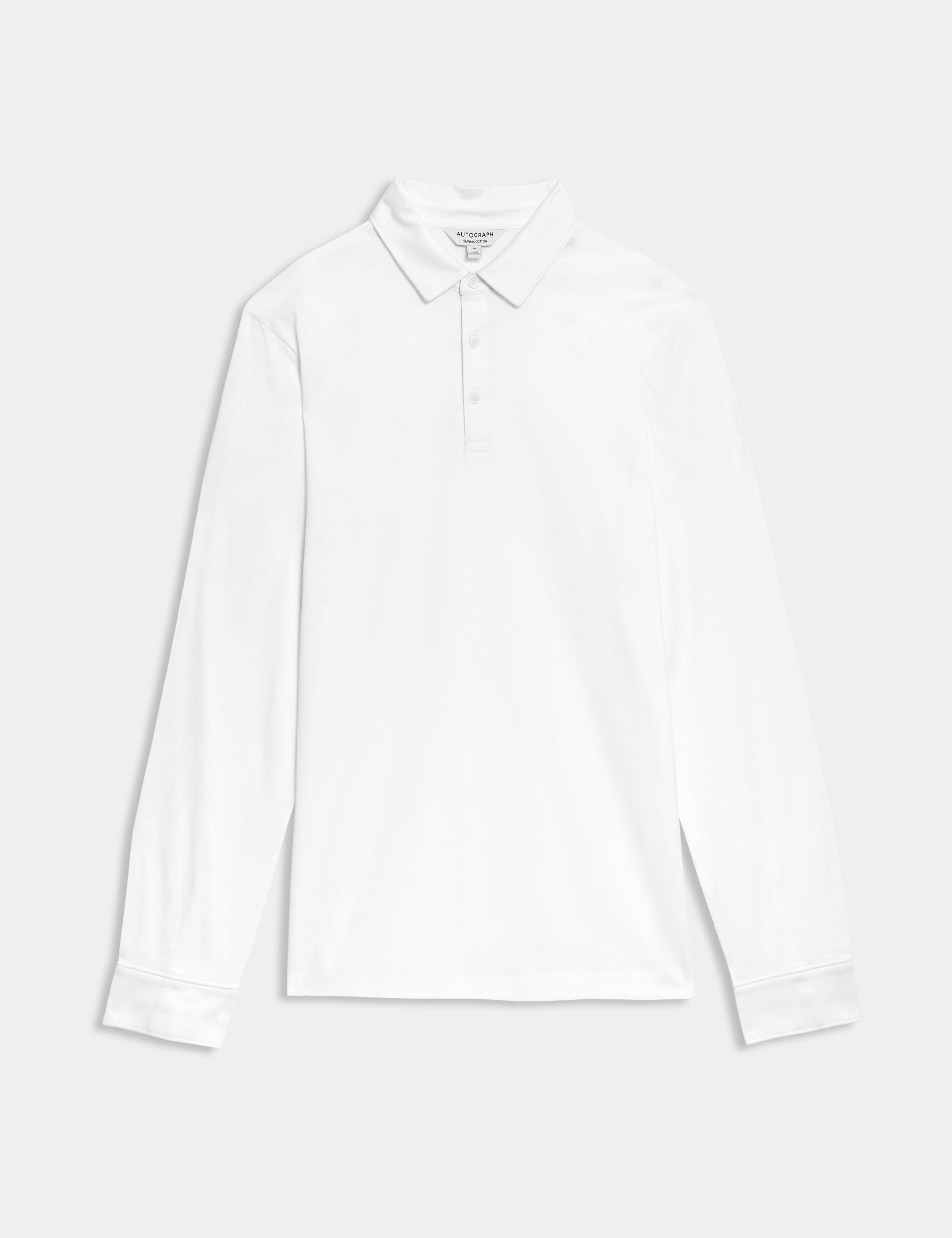 Supima® Cotton Short Sleeve Polo Shirt in White