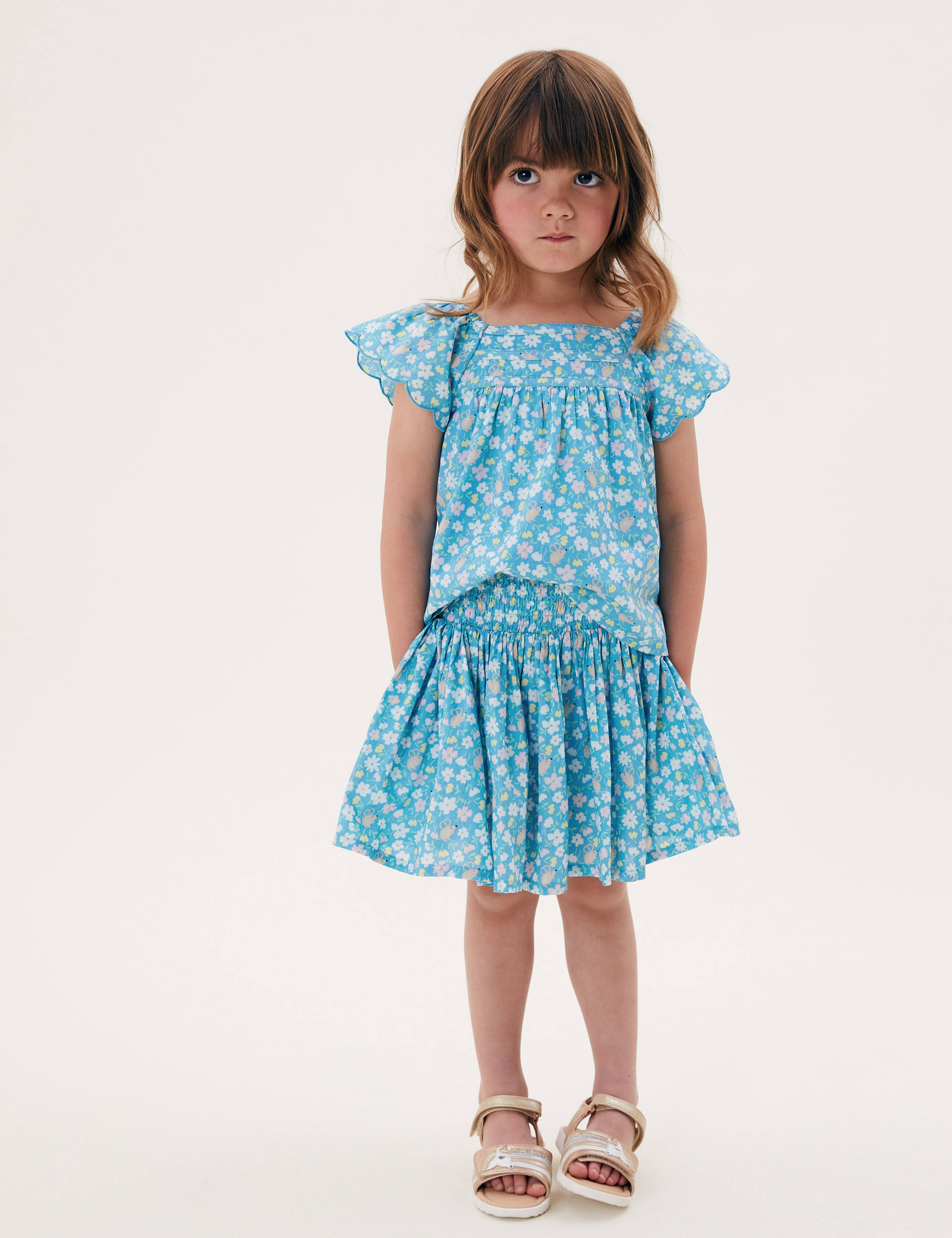 Pure Cotton Floral Skort (2-7 Yrs) | M&S Collection | M&S