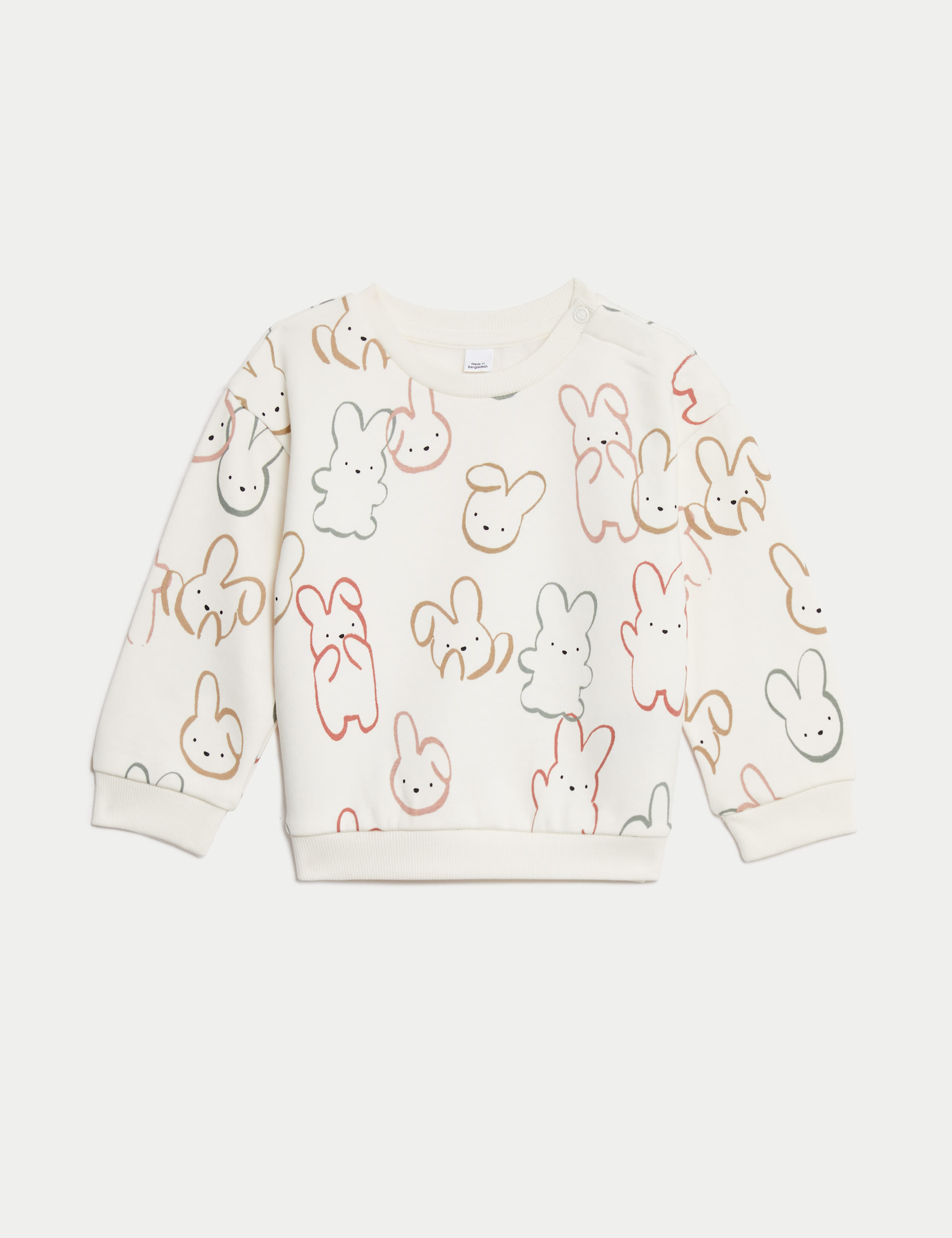 Cotton Rich Bunny Sweatshirt (0-3 Yrs) 1 of 3